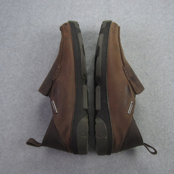 OluKai Shoes Mens 9 Brown Na\'I WP Waterproof‎ Leather Slip On Loafers main image 4